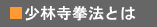 少林寺拳法とは